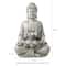 Glitzhome® Zen-Style LED Meditating Buddha Outdoor Fountain
